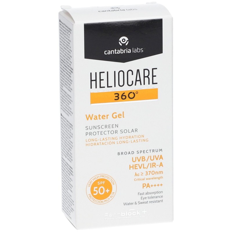 Pack ufficiale del prodotto Heliocare 360° Water Gel Protezione Solare per Sportivi e per la Corsa 50ml Pack ufficiale del prodotto Heliocare 360° Water Gel Protezione Solare per Sportivi e per la Corsa 50ml