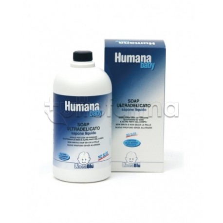 Humana Baby Soap Ultradelicato Sapone Liquido Detergente Idratante 1 Litro