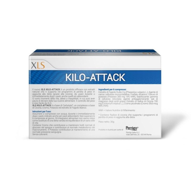 Immagine reale di Xls Kilo Attack Integratore per Perdita Peso 30 Compresse Immagine reale di Xls Kilo Attack Integratore per Perdita Peso 30 Compresse