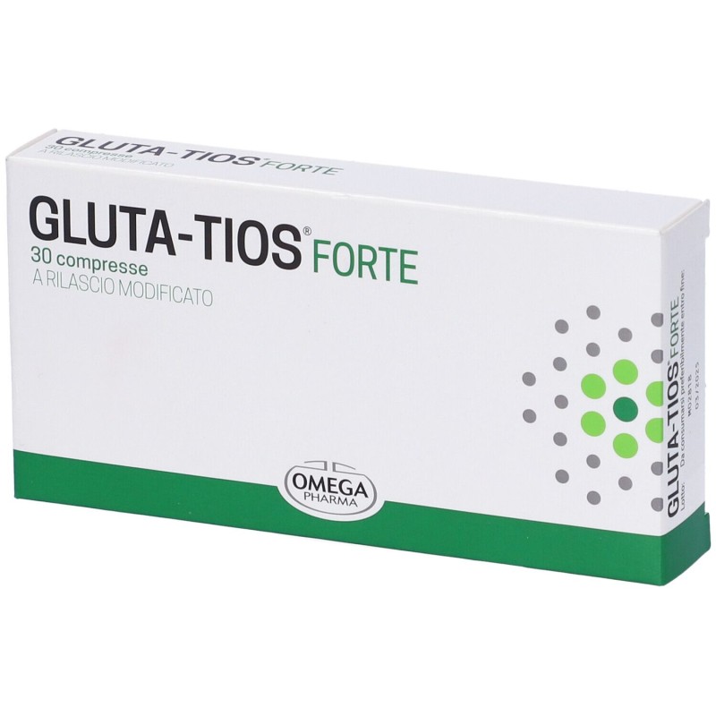 Primo piano di Omega Pharma Gluta-Tios Forte Integratore per il Fegato 30 Compresse Primo piano di Omega Pharma Gluta-Tios Forte Integratore per il Fegato 30 Compresse