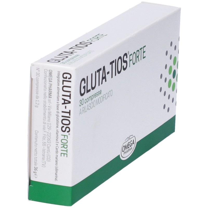 Vista del prodotto Omega Pharma Gluta-Tios Forte Integratore per il Fegato 30 Compresse Vista del prodotto Omega Pharma Gluta-Tios Forte Integratore per il Fegato 30 Compresse