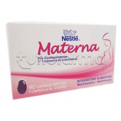 Nestle Materna Integratore per Pregravidanza e Gravidanza 90 Capsule Softgel