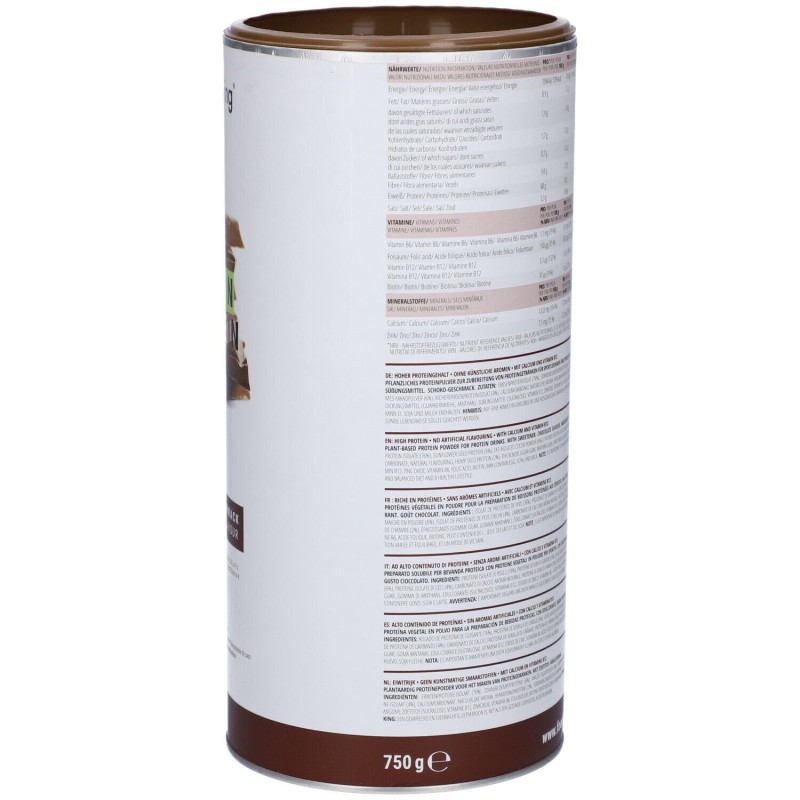 Foto illustrativa del packaging di Foodspring Vegan Protein Cioccolato per Massa Muscolare 750g Foto illustrativa del packaging di Foodspring Vegan Protein Cioccolato per Massa Muscolare 750g