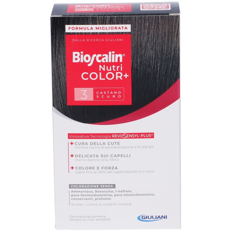 Aspetto del prodotto Bioscalin Nutricolor+ Tinta per Capelli Delicata 3 Castano Scuro