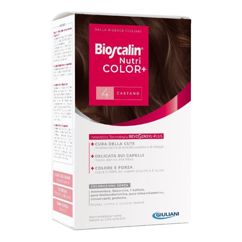 Foto esplicativa di Bioscalin Nutricolor+ Tinta per Capelli Delicata 4 Castano Medio