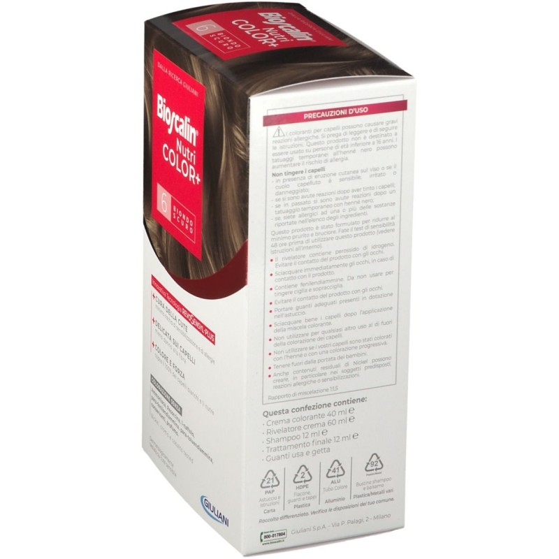 Scatola integra del prodotto Bioscalin Nutricolor+ Tinta per Capelli Delicata 6 Biondo Scuro Scatola integra del prodotto Bioscalin Nutricolor+ Tinta per Capelli Delicata 6 Biondo Scuro