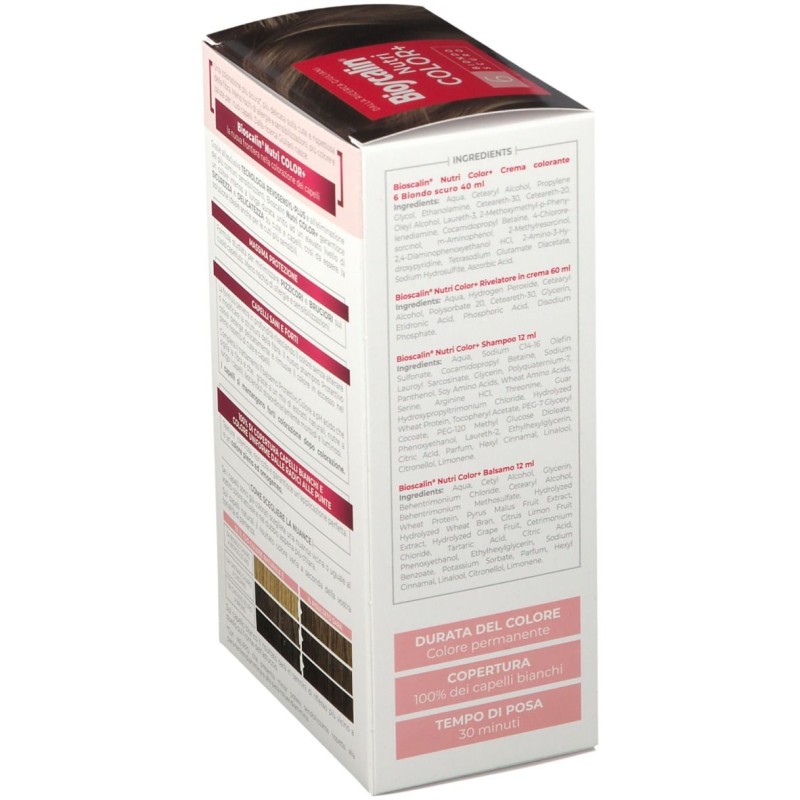 Packaging del prodotto Bioscalin Nutricolor+ Tinta per Capelli Delicata 6 Biondo Scuro Packaging del prodotto Bioscalin Nutricolor+ Tinta per Capelli Delicata 6 Biondo Scuro