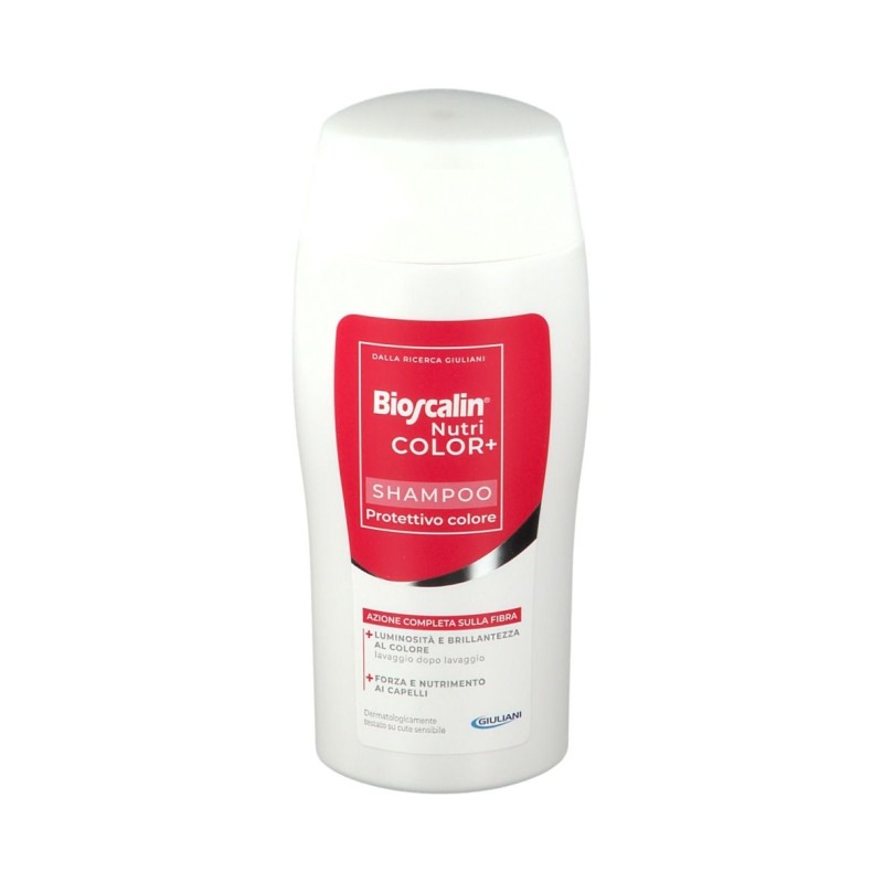 Presentazione grafica di Bioscalin Nutri Color+ Shampoo Protettivo 200ml Presentazione grafica di Bioscalin Nutri Color+ Shampoo Protettivo 200ml