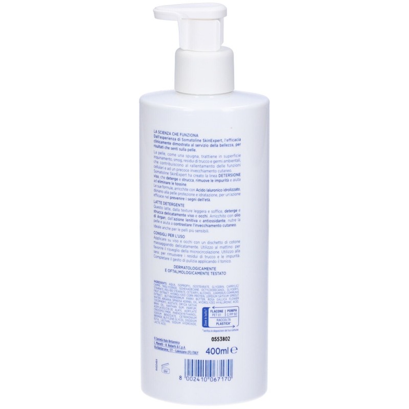 Immagine reale di Somatoline Detergenza Latte Detergente Viso e Occhi 400ml Immagine reale di Somatoline Detergenza Latte Detergente Viso e Occhi 400ml