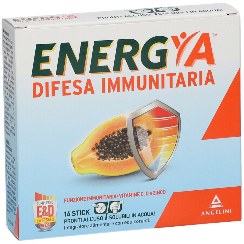 Vista del prodotto Energya Difesa Integratore Energetico per Difese Immunitarie 14 Bustine Stick Vista del prodotto Energya Difesa Integratore Energetico per Difese Immunitarie 14 Bustine Stick