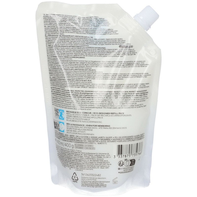 Scatola integra del prodotto La Roche Posay Lipikar Syndet AP+ Crema Detergente Refill Ricarica 400ml Scatola integra del prodotto La Roche Posay Lipikar Syndet AP+ Crema Detergente Refill Ricarica 400ml