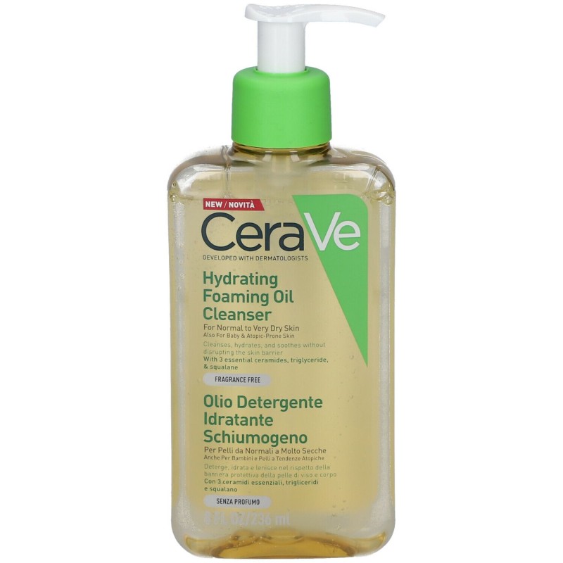 Visualizzazione chiara di CeraVe Olio Detergente Idratante Schiumogeno Flacone 236ml Visualizzazione chiara di CeraVe Olio Detergente Idratante Schiumogeno Flacone 236ml