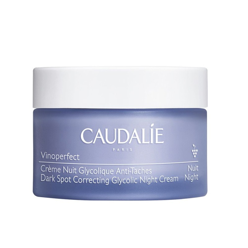 Dettaglio del packaging di Caudalie Vinoperfect Crema Notte Acido Glicolico 50ml