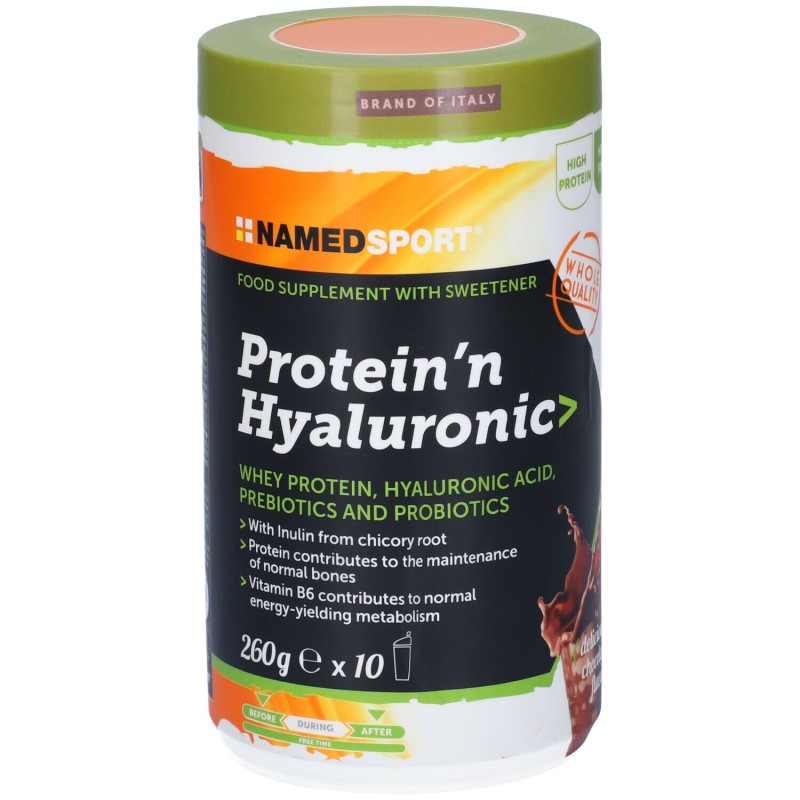 Packaging del prodotto Named Sport Protein'n Hyaluronic Integratore per Ossa, Articolazioni e Muscoli 260g Packaging del prodotto Named Sport Protein'n Hyaluronic Integratore per Ossa, Articolazioni e Muscoli 260g