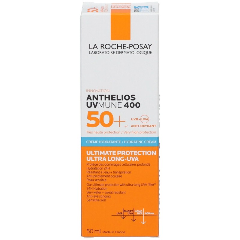 Packaging del prodotto La Roche Posay Anthelios UVmune 400 Crema Solare Viso SPF50+ 50ml Packaging del prodotto La Roche Posay Anthelios UVmune 400 Crema Solare Viso SPF50+ 50ml
