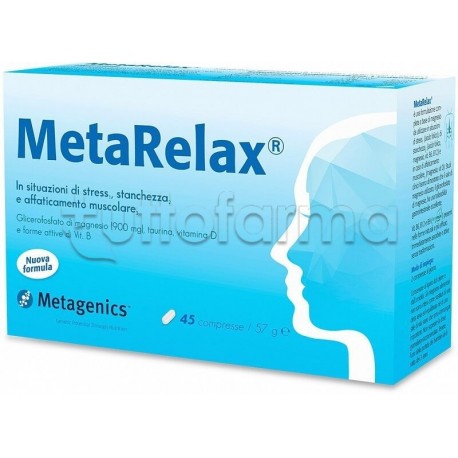 MetaRelax Integratore per Stress e Stanchezza 45 Compresse