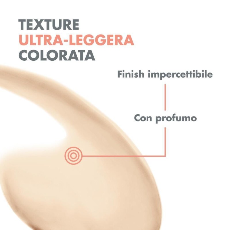 Confezione commerciale diAvene Fluido Colorato Pelle da Normale a Mista SPF 50+ 50ml