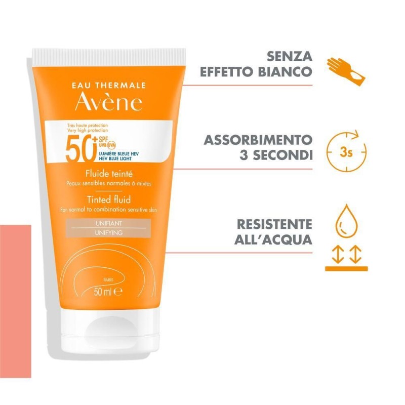Immagine reale di Avene Fluido Colorato Pelle da Normale a Mista SPF 50+ 50ml