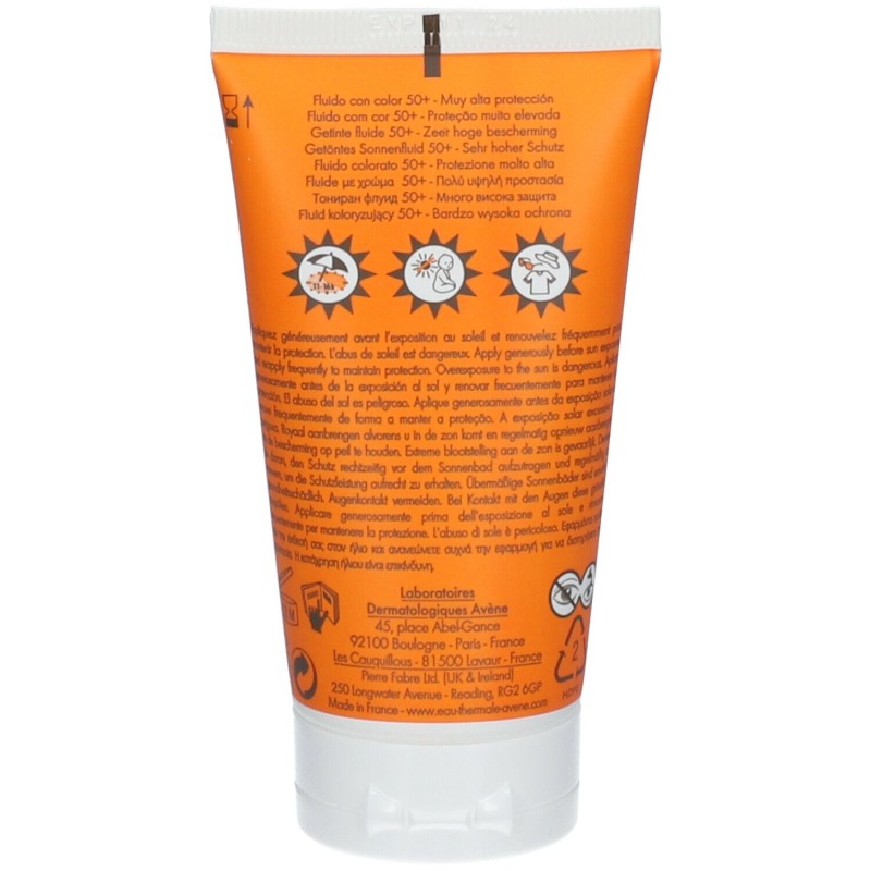 Vista del prodotto Avene Fluido Colorato Pelle da Normale a Mista SPF 50+ 50ml