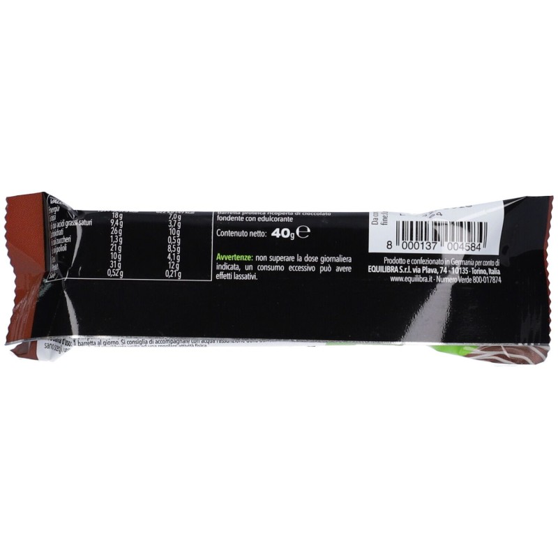 Packaging del prodotto Equilibra Protein 31% Low Sugar Crunch Barretta Proteica Gusto Dark Choco Caramel 35g 1 Pezzo Packaging del prodotto Equilibra Protein 31% Low Sugar Crunch Barretta Proteica Gusto Dark Choco Caramel 35g 1 Pezzo