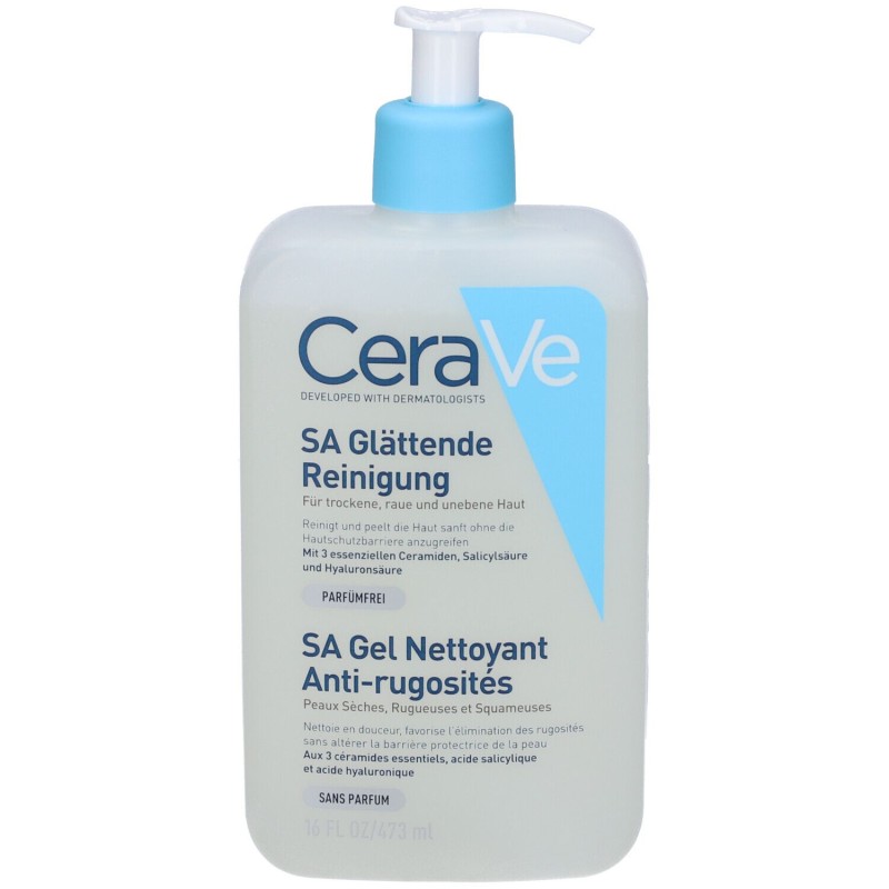 Confezione commerciale diCeraVe SA Detergente Levigante Pelli Secche, Ruvide e Screpolate 473ml Confezione commerciale diCeraVe SA Detergente Levigante Pelli Secche, Ruvide e Screpolate 473ml