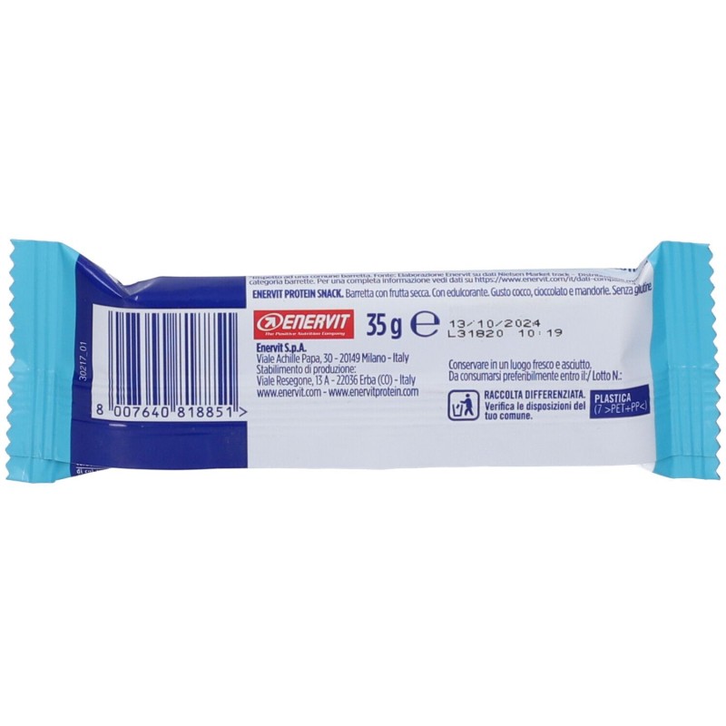 Packaging del prodotto Enervit Protein Keto Snack Barretta Proteica Cocco Choco Almond 35gr Packaging del prodotto Enervit Protein Keto Snack Barretta Proteica Cocco Choco Almond 35gr