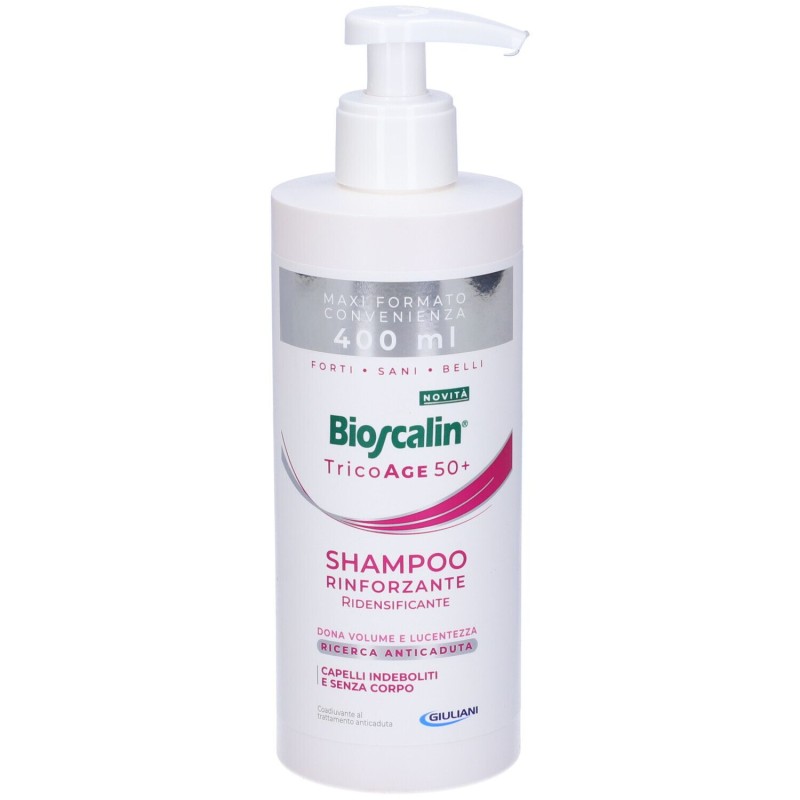 Foto esplicativa di Bioscalin Tricoage 50+ Shampoo Rinforzante 400ml Foto esplicativa di Bioscalin Tricoage 50+ Shampoo Rinforzante 400ml