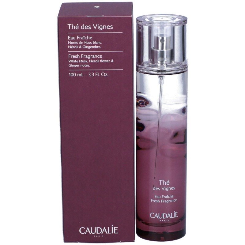 Dettaglio del packaging di Caudalie Thé Des Vignes Acqua Fresca Profumata 100ml