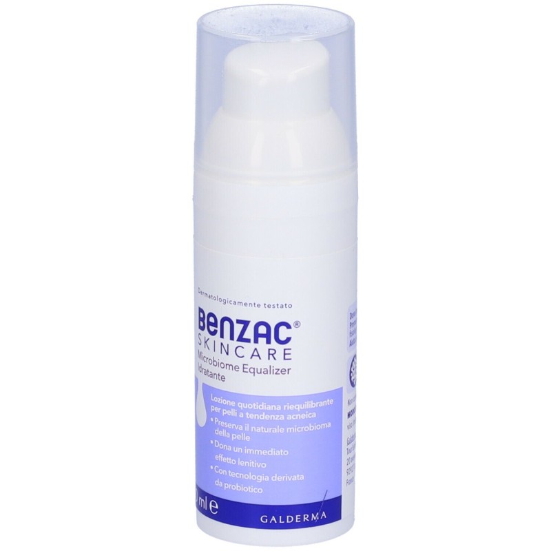 Vista del prodotto Benzac Skincare Lozione Idratante Viso Pelle Acneica 50ml Vista del prodotto Benzac Skincare Lozione Idratante Viso Pelle Acneica 50ml