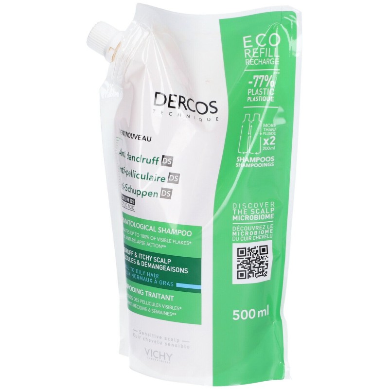 Foto ravvicinata di Vichy Dercos Shampoo Antiforfora Eco Ricarica 500ml Foto ravvicinata di Vichy Dercos Shampoo Antiforfora Eco Ricarica 500ml