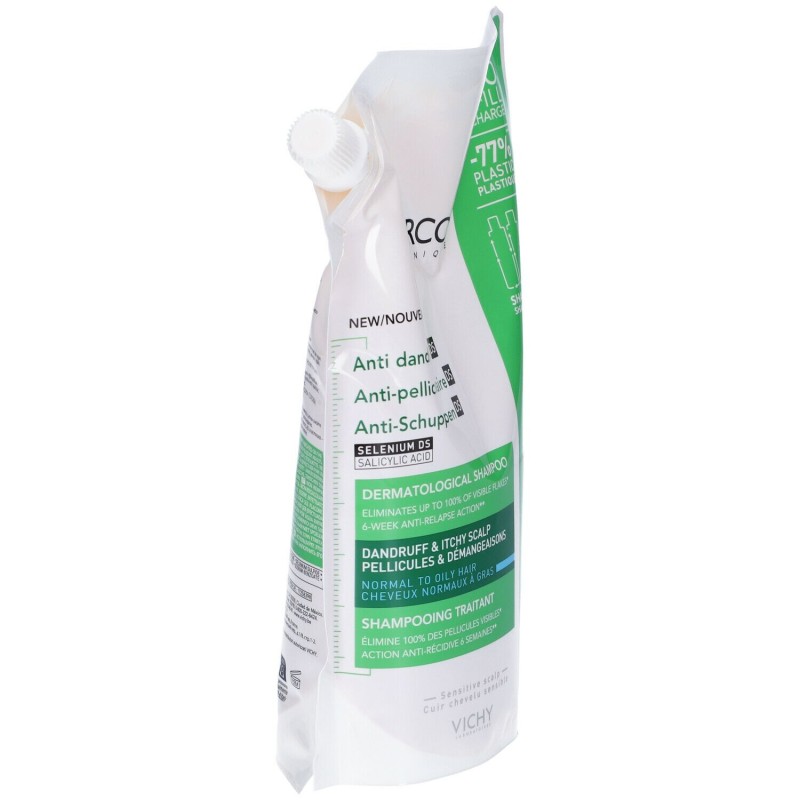 Confezione commerciale diVichy Dercos Shampoo Antiforfora Eco Ricarica 500ml Confezione commerciale diVichy Dercos Shampoo Antiforfora Eco Ricarica 500ml