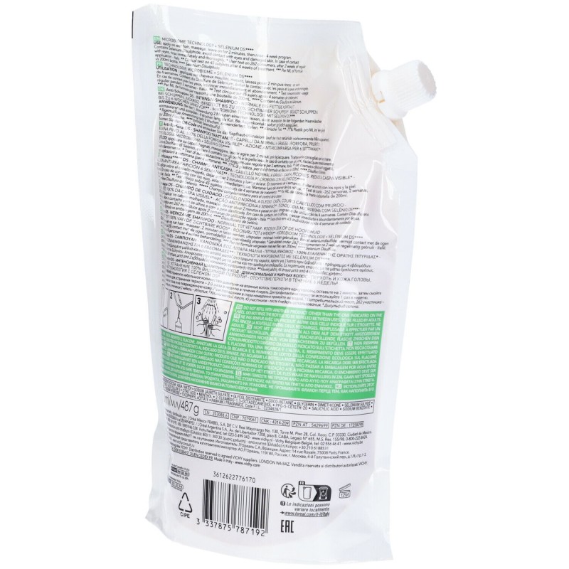 Foto illustrativa del packaging di Vichy Dercos Shampoo Antiforfora Eco Ricarica 500ml Foto illustrativa del packaging di Vichy Dercos Shampoo Antiforfora Eco Ricarica 500ml
