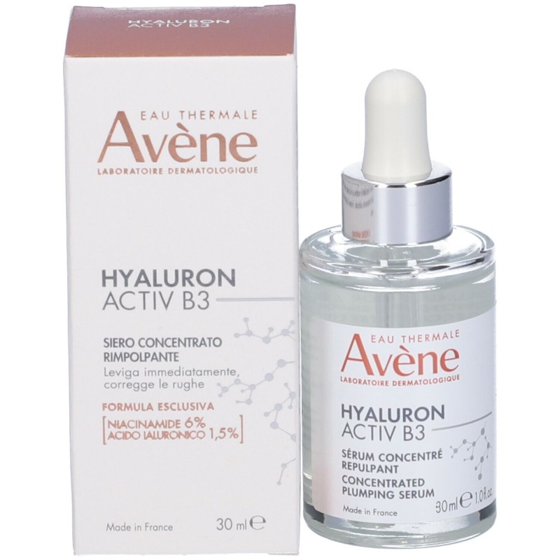 Confezione sigillata di Avene Hyaluron Activ B3 Siero Concentrato Rimpolpante 30ml