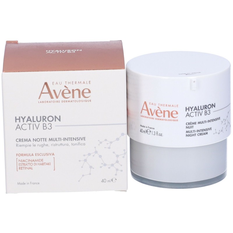 Primo piano di Avene Hyaluron Activ B3 Crema Notte Intensiva Antirughe 40ml