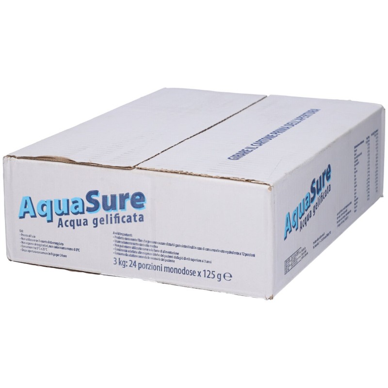 Primo piano di Aquasure Acqua Gelificata Gusto Arancia 24 pezzi da 125g