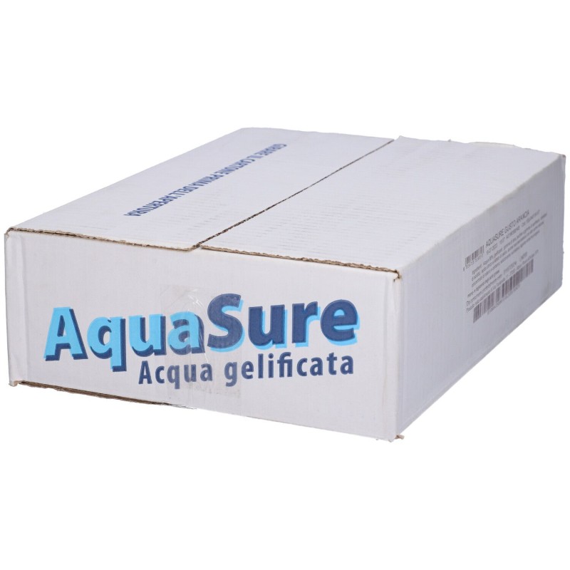 Presentazione grafica di Aquasure Acqua Gelificata Gusto Arancia 24 pezzi da 125g