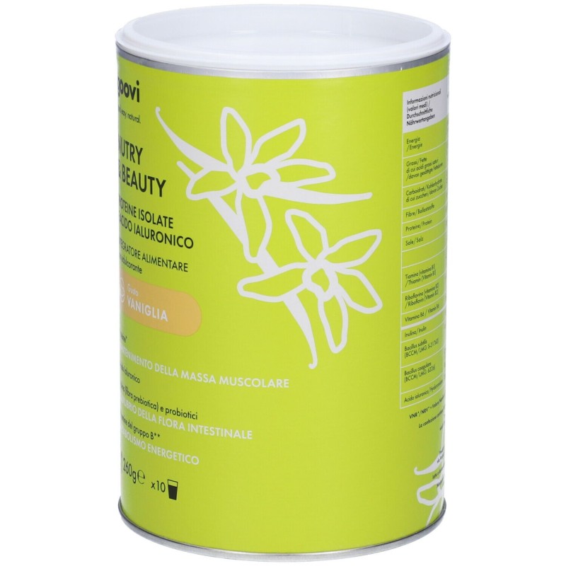 Primo piano di Goovi Nutry & Beauty Integratore di Proteine Pelle e Muscoli Gusto Vaniglia Polvere 260g Primo piano di Goovi Nutry & Beauty Integratore di Proteine Pelle e Muscoli Gusto Vaniglia Polvere 260g