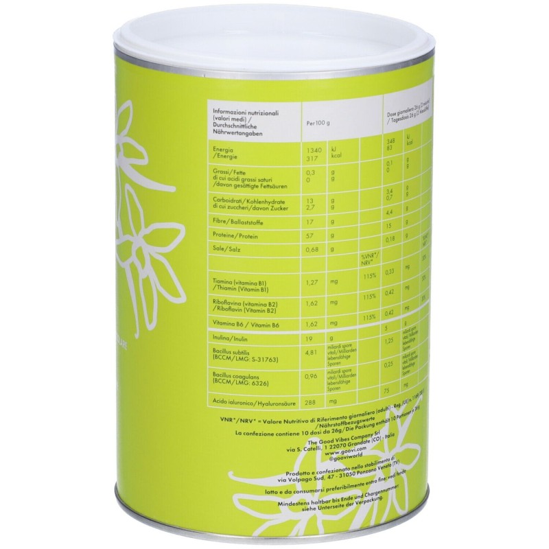 Vista del prodotto Goovi Nutry & Beauty Integratore di Proteine Pelle e Muscoli Gusto Vaniglia Polvere 260g Vista del prodotto Goovi Nutry & Beauty Integratore di Proteine Pelle e Muscoli Gusto Vaniglia Polvere 260g