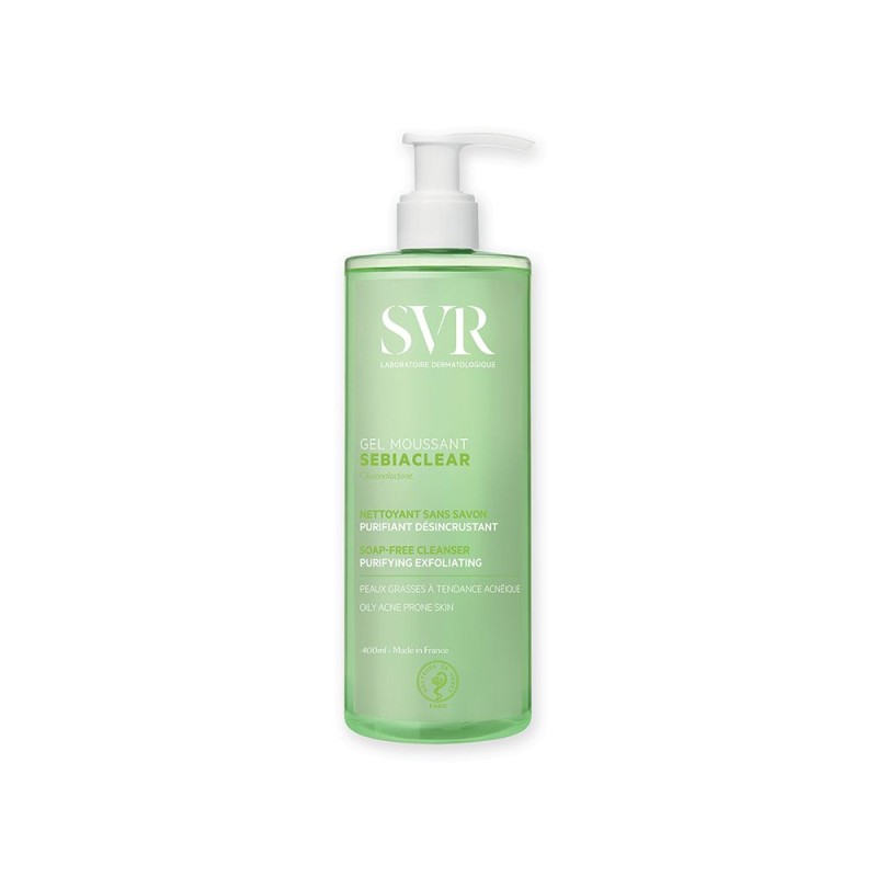 Scatola integra del prodotto SVR Sebiaclear Gel Moussant Detergente Purificante Formato Convenienza 400ml Scatola integra del prodotto SVR Sebiaclear Gel Moussant Detergente Purificante Formato Convenienza 400ml