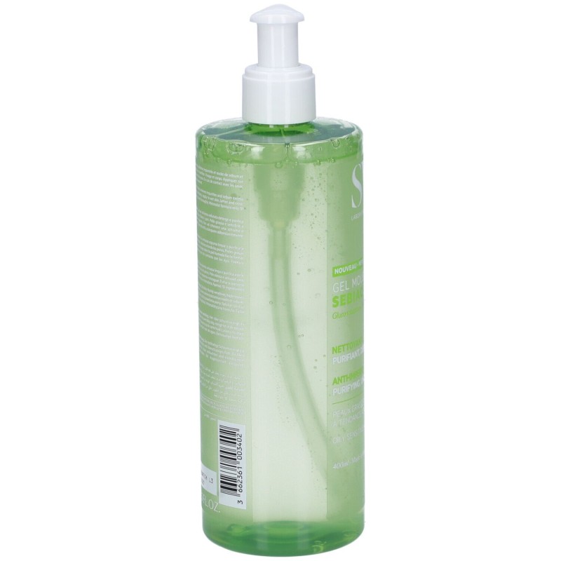 Packaging del prodotto SVR Sebiaclear Gel Moussant Detergente Purificante Formato Convenienza 400ml Packaging del prodotto SVR Sebiaclear Gel Moussant Detergente Purificante Formato Convenienza 400ml