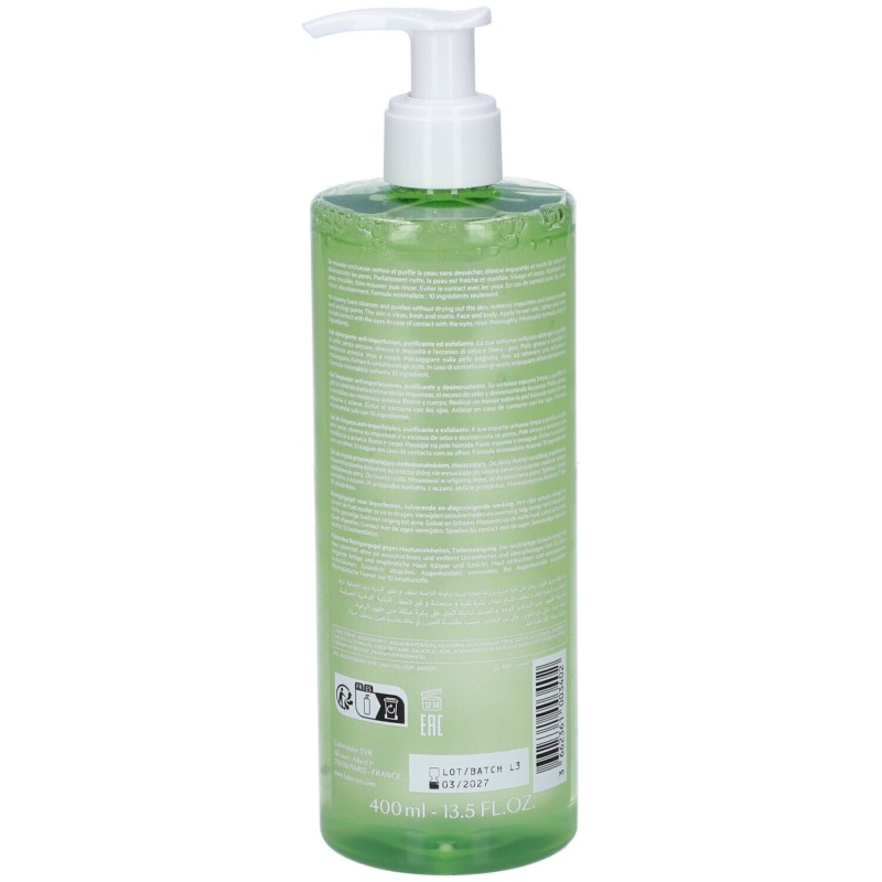 Visualizzazione chiara di SVR Sebiaclear Gel Moussant Detergente Purificante Formato Convenienza 400ml Visualizzazione chiara di SVR Sebiaclear Gel Moussant Detergente Purificante Formato Convenienza 400ml