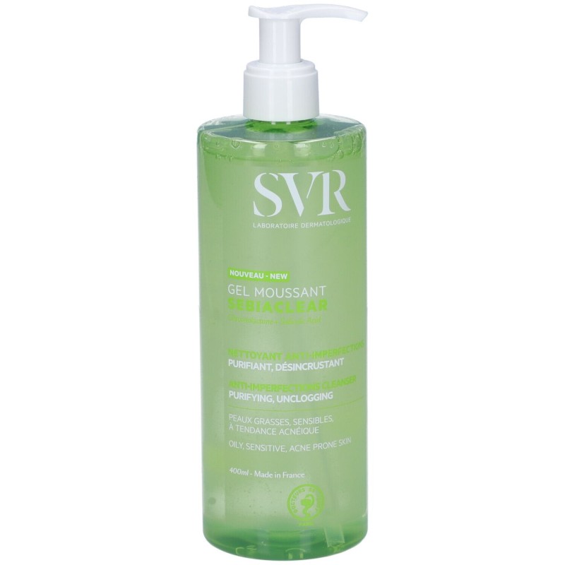 Scatola originale del prodotto SVR Sebiaclear Gel Moussant Detergente Purificante Formato Convenienza 400ml Scatola originale del prodotto SVR Sebiaclear Gel Moussant Detergente Purificante Formato Convenienza 400ml