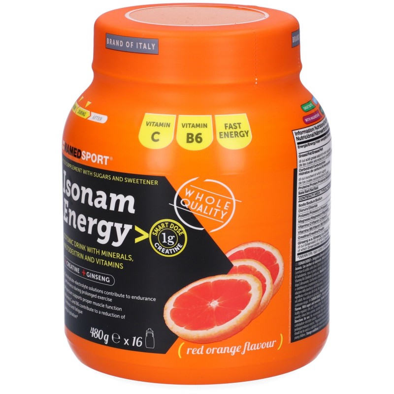 Pack ufficiale del prodotto Isonam Energy Orange per Energia e Recupero 480 g Pack ufficiale del prodotto Isonam Energy Orange per Energia e Recupero 480 g