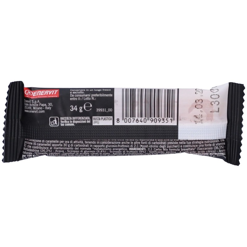 Scatola integra del prodotto Enervit C2 1 Carbo Chews Caramelle Energetiche 34gr Scatola integra del prodotto Enervit C2 1 Carbo Chews Caramelle Energetiche 34gr