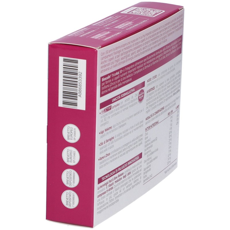 Immagine reale di Bioscalin TricoAge 50+ Integratore Anticaduta Capelli Confezione Doppia 60 Compresse Immagine reale di Bioscalin TricoAge 50+ Integratore Anticaduta Capelli Confezione Doppia 60 Compresse