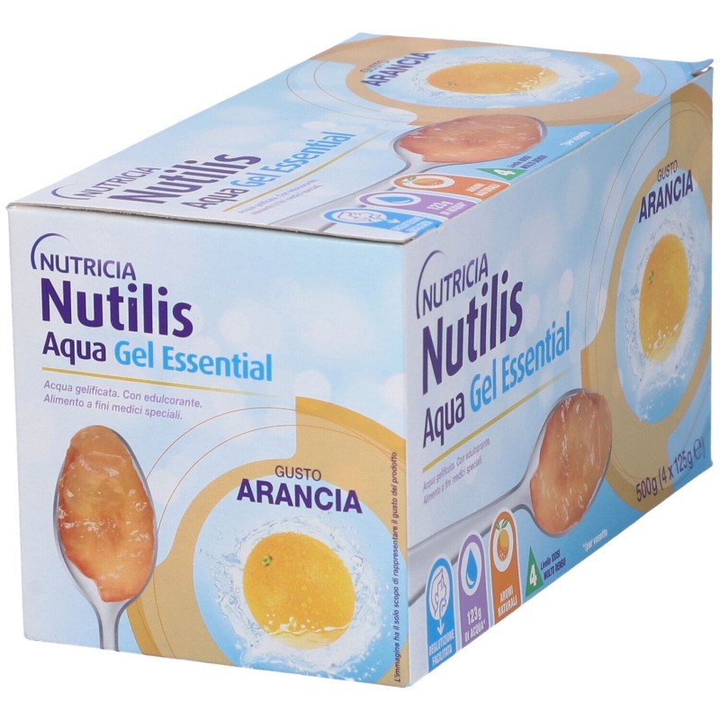 Visualizzazione chiara di Nutricia Nutilis Aqua Essential Acqua Gelificata Gel Arancia 4x125g Visualizzazione chiara di Nutricia Nutilis Aqua Essential Acqua Gelificata Gel Arancia 4x125g