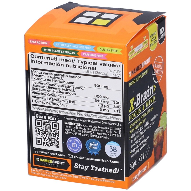 Immagine reale di Namedsport X-Brain per Concetrazione e Resistenza Mentale 24 Stick