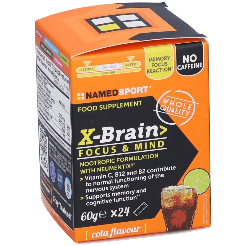 Presentazione grafica di Namedsport X-Brain per Concetrazione e Resistenza Mentale 24 Stick
