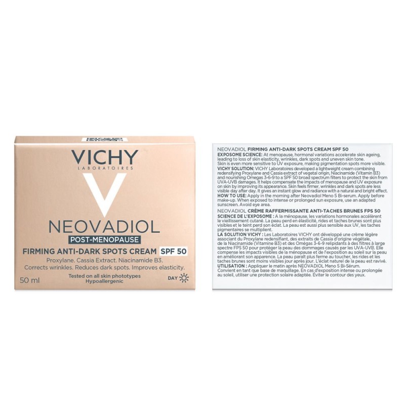 Pack ufficiale del prodotto Vichy Neovadiol Crema Rassodante Anti Macchie con Protezione SPF50 50ml Pack ufficiale del prodotto Vichy Neovadiol Crema Rassodante Anti Macchie con Protezione SPF50 50ml