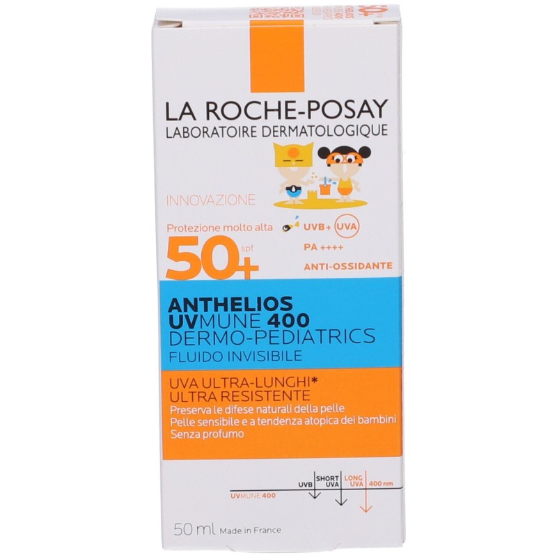 Presentazione grafica di La Roche Posay Fluido UV Mune Fluido Solare Bambino SPF50+ 50ml Presentazione grafica di La Roche Posay Fluido UV Mune Fluido Solare Bambino SPF50+ 50ml